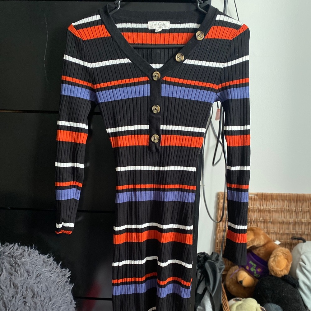 Stripped Bodycon Dress